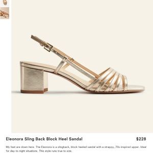 Reformation Eleonora block heel sandal